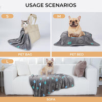 Luciphia 1 Pack 3 Blankets Super Soft Fluffy Premium Cute Cat Pattern - Blue/Cyan/Grey / 30x20 inch (Pack of 3) - image 2
