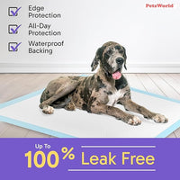 PETSWORLD Giant Dog Potty Pads, Odor-Eliminating, 36" x 36", Ultra Absorbent 5-Layer Leak-Proof Training Pads for Dogs & Cats (36x36, 2400 Count)