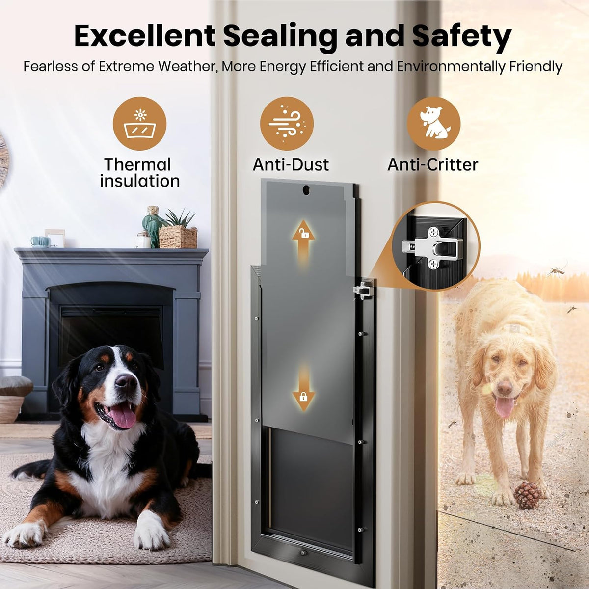 All Aluminum Dog Door for Exterior Door, Large Doggy Door - Extra Large - image 4