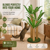 LEMONDA 31.5Inch Palm Tree Cat Scratching Post – Essentials for Cats - Calathea Tree - image 3