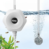 hygger Ultra Silent 1.5W Fish Bowl Aqaurium Mini Air Pump - White