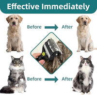3-IN-1 Pet Grooming Tool - Undercoat Rake, Dematting Comb & Deshedding Brush for Cats & Dogs - Removes Mats, Tangles & Loose Fur, Reduces Shedding & Prevents Hair Mess (Green)