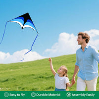 Delta Kite for Kids Ages 4-12 - 1 / Blue&Rainbow - image 2