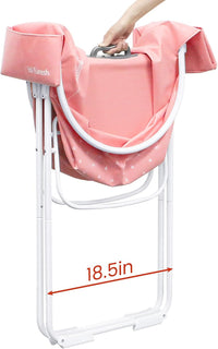 Portable Foldable Dog Bathtub for Small & Medium Dogs – Essentials for Dogs - Pink - image 3