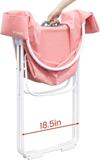 Little Dipper Dog Bath Tub and Wash Station for Bathing Shower and Grooming, Elevated Foldable and Portable, Indoor and Outdoor, for Small and Medium Size Dogs, Cats and Other Pet (Pink)