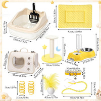 Eccliy 10 Pcs Kitten Starter Kit for Indoor - Classic / Small / Yellow - image 2