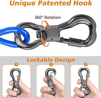 XiaZ 10ft Dog Tie Out Cable, Dog Runner for Yard Steel Wire Pet Cable with Durable Lockable Clips, Chains for Outside Dogs Lead for Medium Dogs Up to 60 LBS