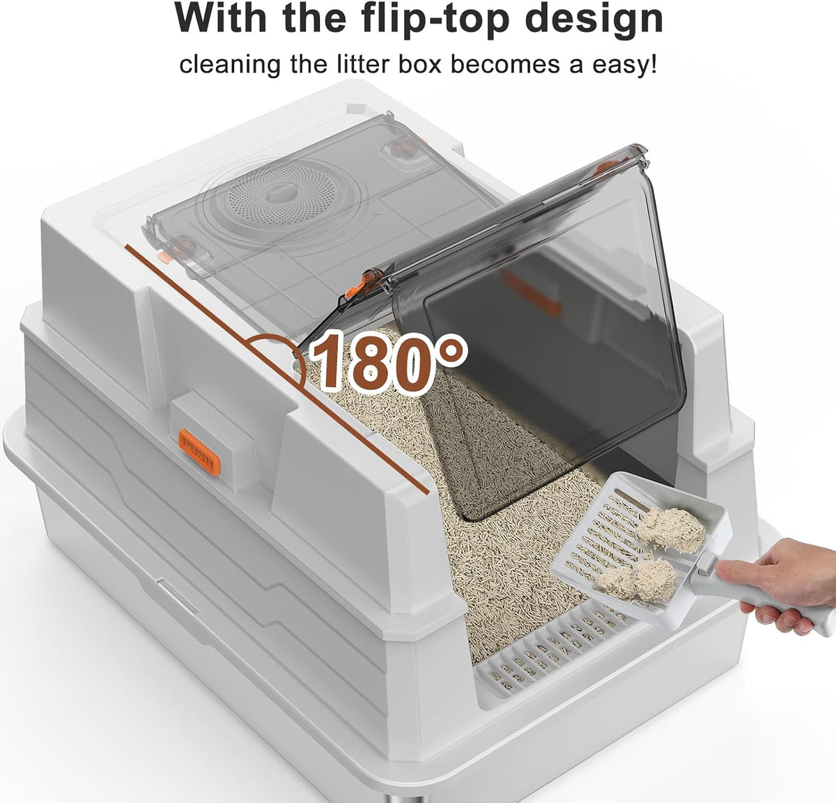 Stainless Steel Litter Box with Lid - Silver Grey / XXX-Large - image 3