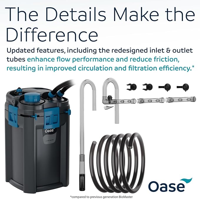 OASE BioMaster 2 Thermo 350 Canister Filter for Aquariums – External Aquarium Filter with Built-in Heater – EasyClean Pre-Filter, Quiet Operation – Freshwater & Saltwater, Up to 90 Gallons