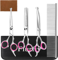6-in-1 Dog Grooming Scissors - Pink 5 in 1