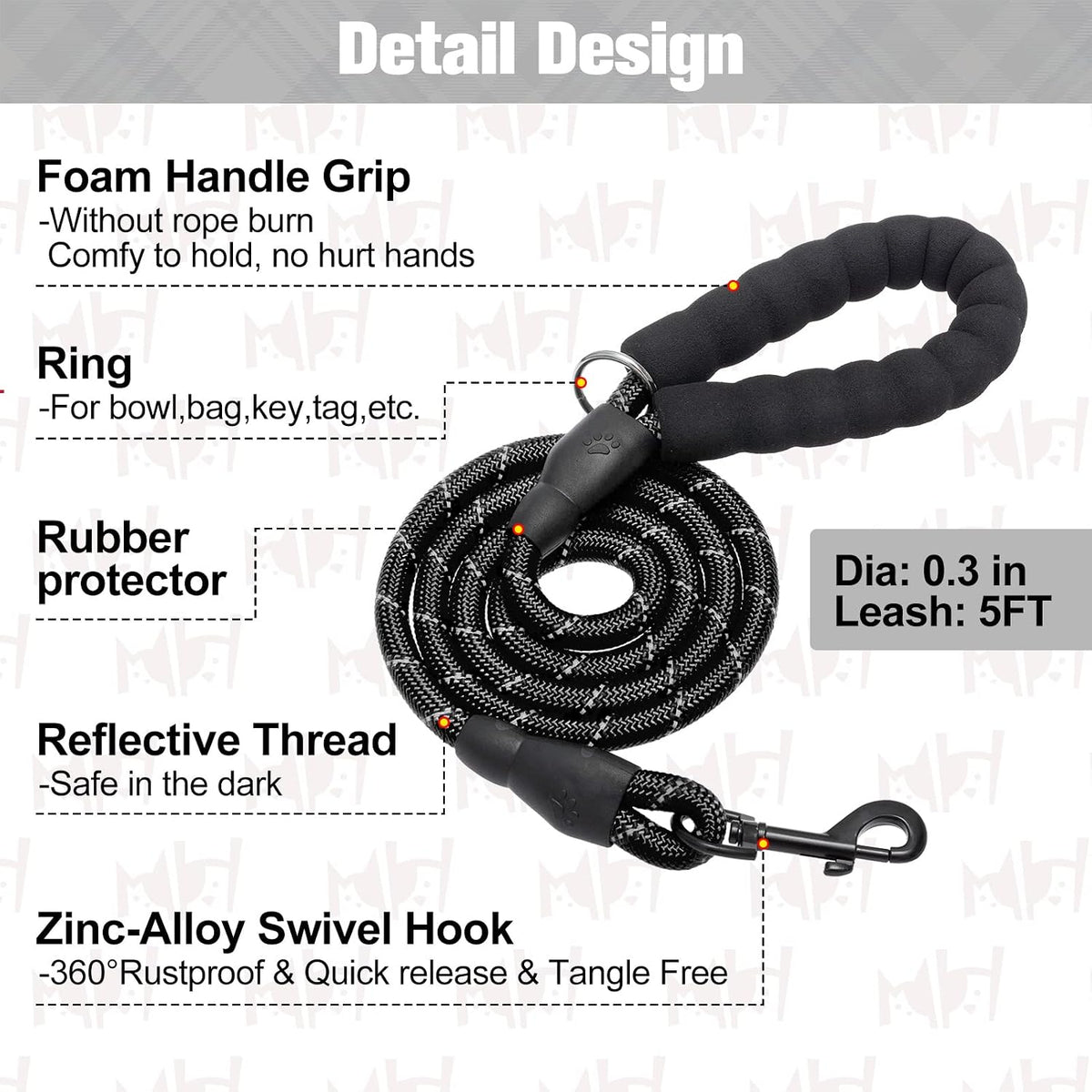 Small Dog Harness and Leash Set, No Pull Puppy Pet Vest, S - XX-Small(Chest Girth 11.5"-13") / Houndstooth(Black) - image 3