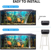 AQQA Aquarium Air Pump, Battery Rechargeable Portable Bubbles Oxygen Pump – Essentials for Fish - 1.7 W for 1-100Gal tank - image 3