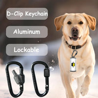 Metal Dog Poop Bag Holder 2-Pack w/Leash Clip - Silver / 2 Count (Pack of 1) - image 3