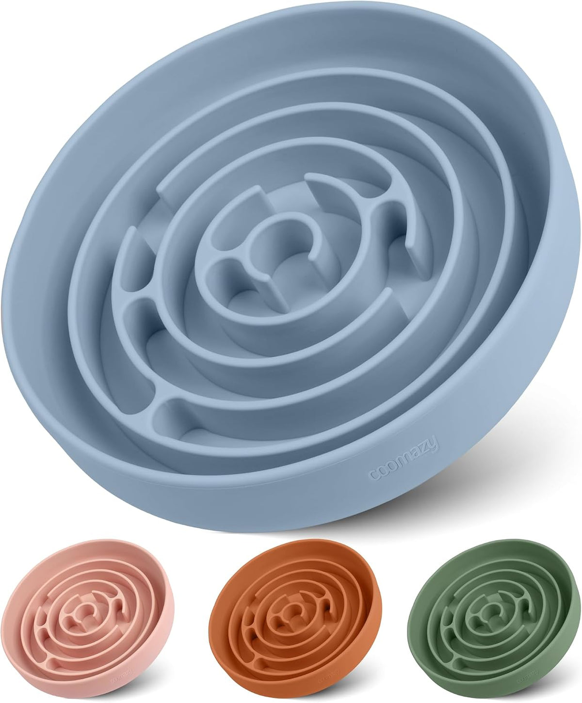 Coomazy Extra Large Slow Feeder Bowl - Light Blue / L