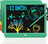 TEKFUN LCD Writing Tablet for Kids, Mess Free Doodle Board - Darkgreen / 12 inch