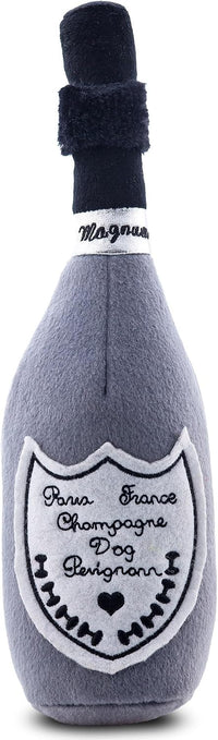 Haute Diggity Dog Woofford Reserve Bottle Plush Dog Toy - Dog Perignonn (Gray) / X Large