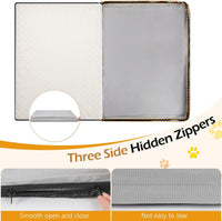 Waterproof Dog Bed Covers Replacement, Cover Only - 36"Lx27"Wx3"H / Grey (With Plush) - image 4