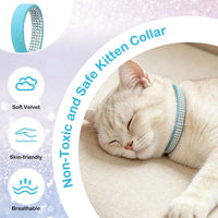 Rhinestone Cat Collar Breakaway, Bling Sparkly Diamond - Blue / 8"-12" Cats / Mini Dogs - image 2