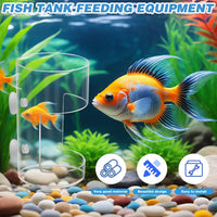 2Pcs Aquarium Fish Feeder Feeding Tray with Suction Cup - 2Pcs - image 3