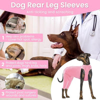 Nanaki Dog Wound Care Shirt,Dog Leg Sleeve to Stop Licking Rear Leg and Abdomen,Pet Surgery Suit Female Spay,Dogs Onesie for Surgery Female Male,Pet Surgical Recovery Suit Female Wound Heal Clothes