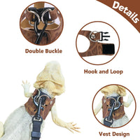 3 Pack Bearded Dragon Harness and Leash Set - Brown Leopard - image 3