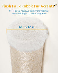 68" Wall Mounted Cat Scratcher - Beige - 1Pc - image 4