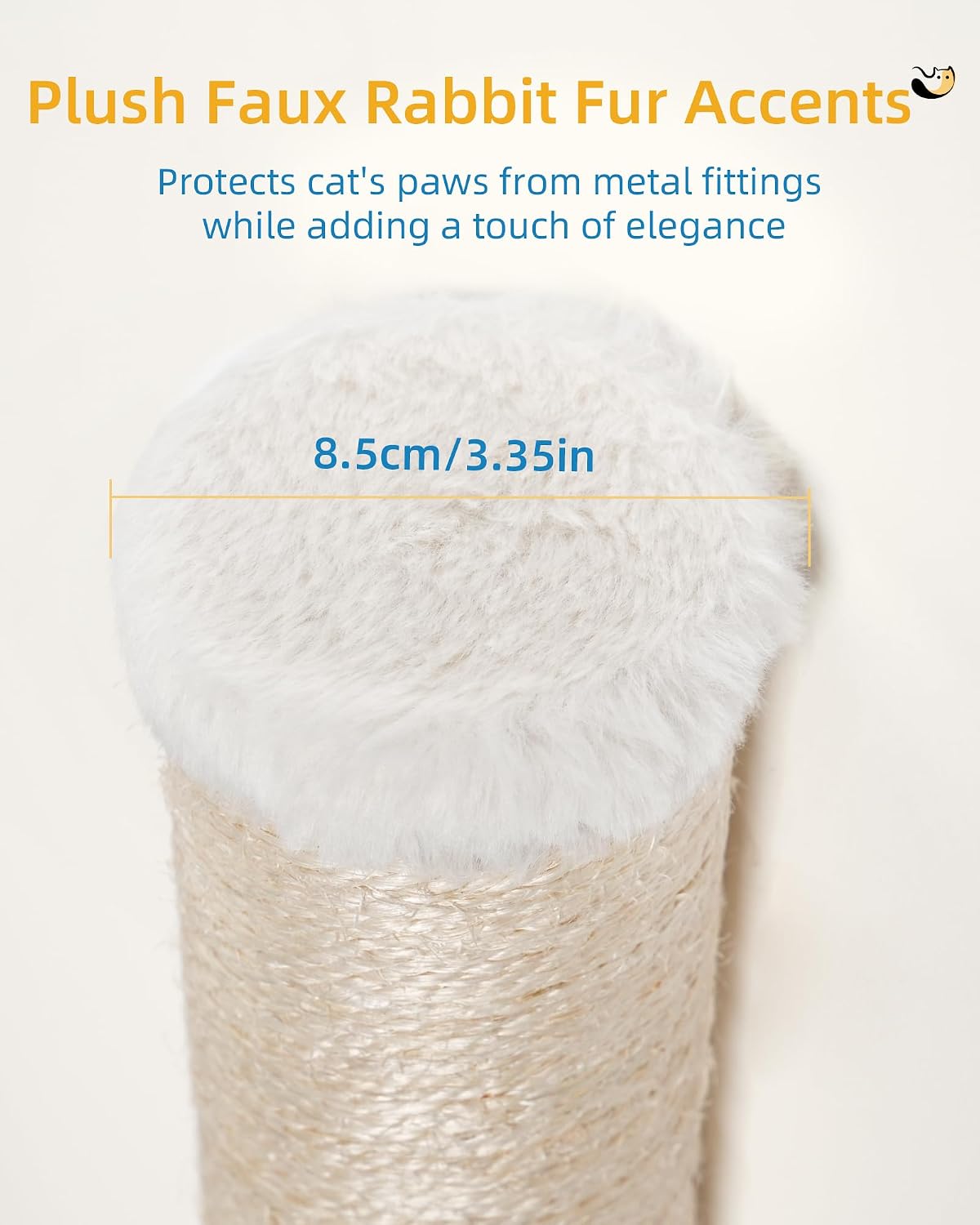 68" Wall Mounted Cat Scratcher - Beige - 1Pc - image 4