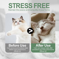 Cat Calming Diffuser Kit with 2 Plug-in & 4 Refills, Pheromone Diffuser for Cats Reducing Fighting, Scratching, Urine, Aggression, Anxiety, Fireworks, Vet Visits, Travel, 120 Day Supply, Safe Formula