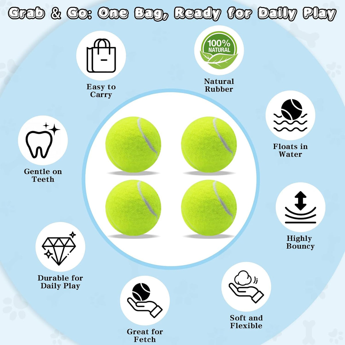 Magicorange Tennis Balls for Dogs - Yellow / 4 Pack - image 3