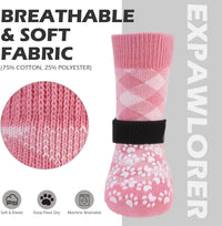 EXPAWLORER Dog Socks for Hot Pavement Summer to Prevent Licking Paws - Small / Pink - image 3