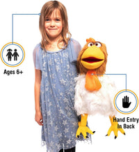 Silly Puppets 23 inch rooster ventriloquist puppet with wing pockets and moving beak - view 2