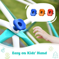 Hapfan 10 ft climbing dome with multi-color cargo net hammock for kids - view 7