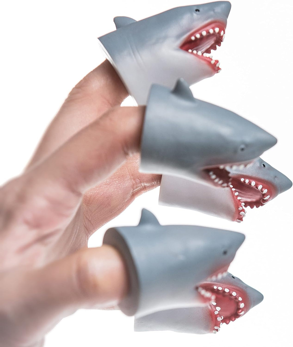 Shark Finger Puppet, Funny Animal Toy for Gifts - 5 PCS - image 4