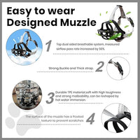Dog Muzzle, Basket Muzzle for Small Medium Large Dogs, Anti-Biting and Chewing, Lightweight & Sturdy Cage Design, Allows Panting & Drinking, Ideal for Grooming & Training(Black Size XL)