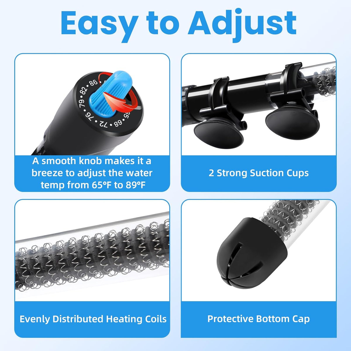AQUANEAT Aquarium Heater, 50W Fish Tank Heater - 50W - image 2