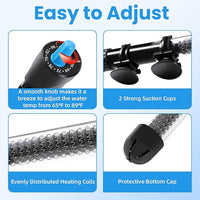 AQUANEAT Aquarium Heater, 300W Fish Tank Heater, Adjustable Submersible Water Thermostat with Digital Thermometer