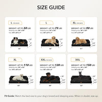 Orthopedic Washable Dog Bed for Extra Large Dogs - Black / 35.0"L x 22.0"W x 7.0"Th - image 3