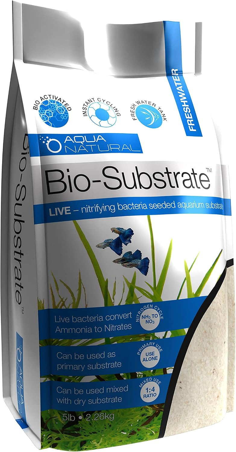 Aqua Natural Sugar White Sand Bio-Substrate 5lb for Freshwater - 5 LBS / Pet Supplies