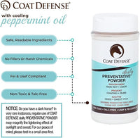 COAT DEFENSE Daily Grooming Powder for Horses | Dry Shampoo with Natural Ingredients | 64 oz Formula for Fresh, Healthy-Looking Coat