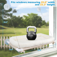 Cat Window Hammock – Mess-Free Waterproof Cats Window Perch for Large Cats, Strong Suction Cup - Cushion Bed Set - image 2