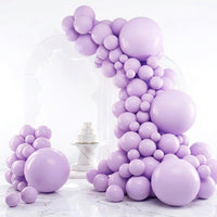 RUBFAC Gold Balloons Different Sizes Chrome Gold Balloon Arch Kit - Pastel Purple
