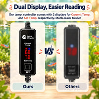 AquaMiracle 100W Dual LED Display Small Aquarium Heater for 10-20 Gal - 1-3 Gal Tanks - image 3
