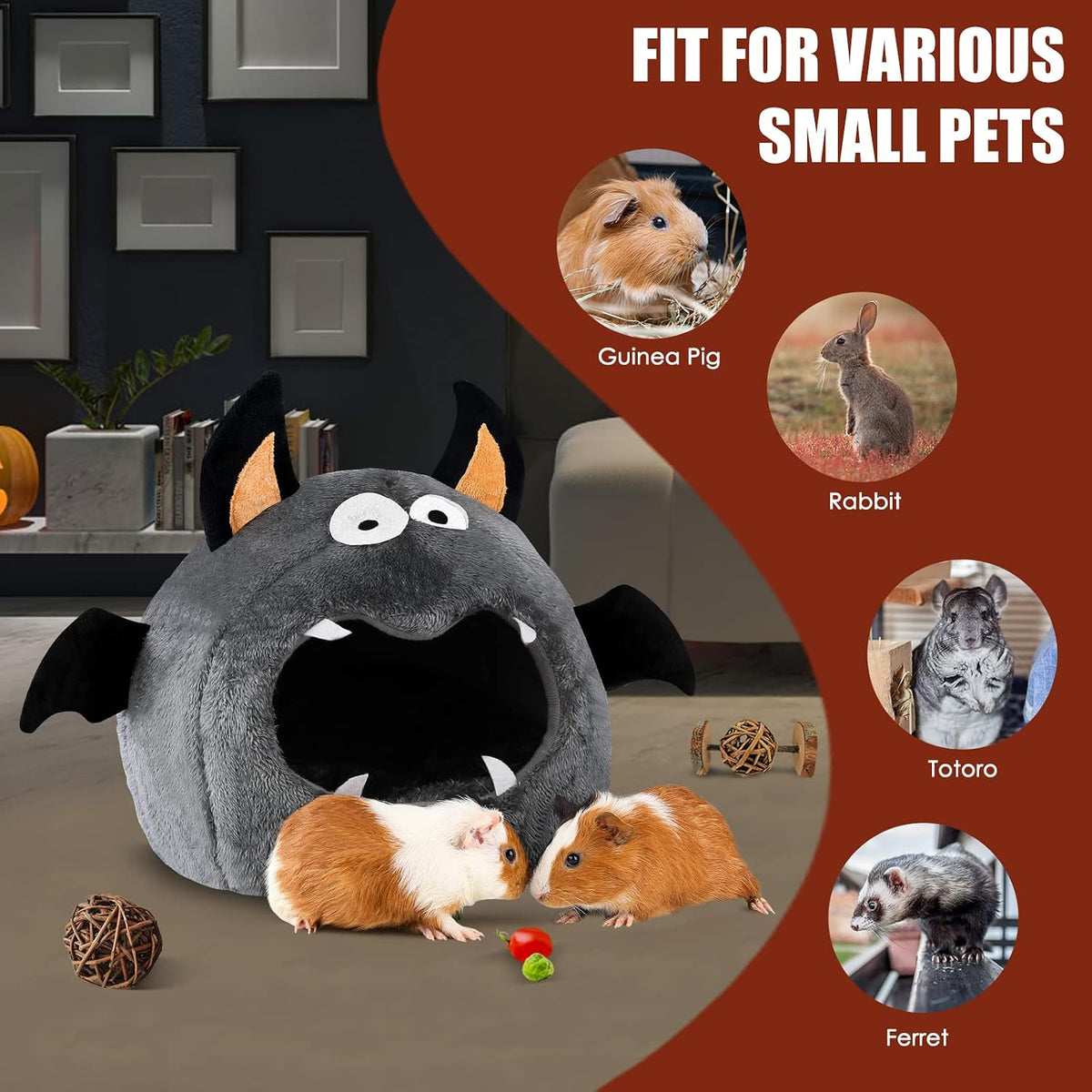 Guinea Pig Hideout, Guinea Pig Bed - Bat - image 4