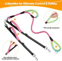 XiaZ Double Dog Leash for Two Dogs Perfect for Small Medium Dogs - Pink / Medium/Large - image 2