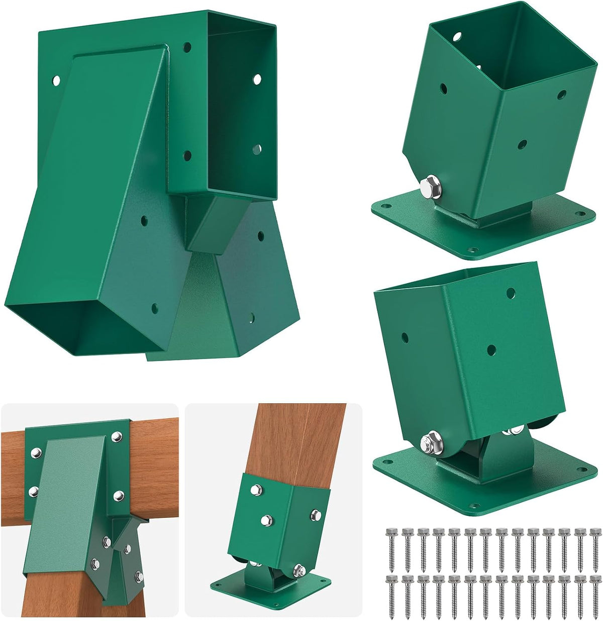 BeneLabel green A-frame middle swing set bracket made of powder coated steel - view 10