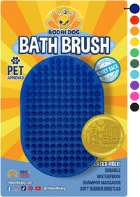 Bodhi Dog Shampoo Brush - Pet Grooming & Bath Supplies for Dogs and Cats - Bath Brush for Long - 1 Pack / Blue