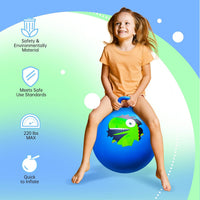 ZOOJOY Hopper Ball, Hopping Toys for Kids - Age:6-12(20''/50cm) / Blue Dinosaur - image 4