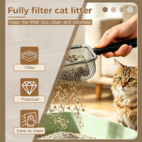 Cat Litter Scoop, Long Handle Scooper - black - image 4