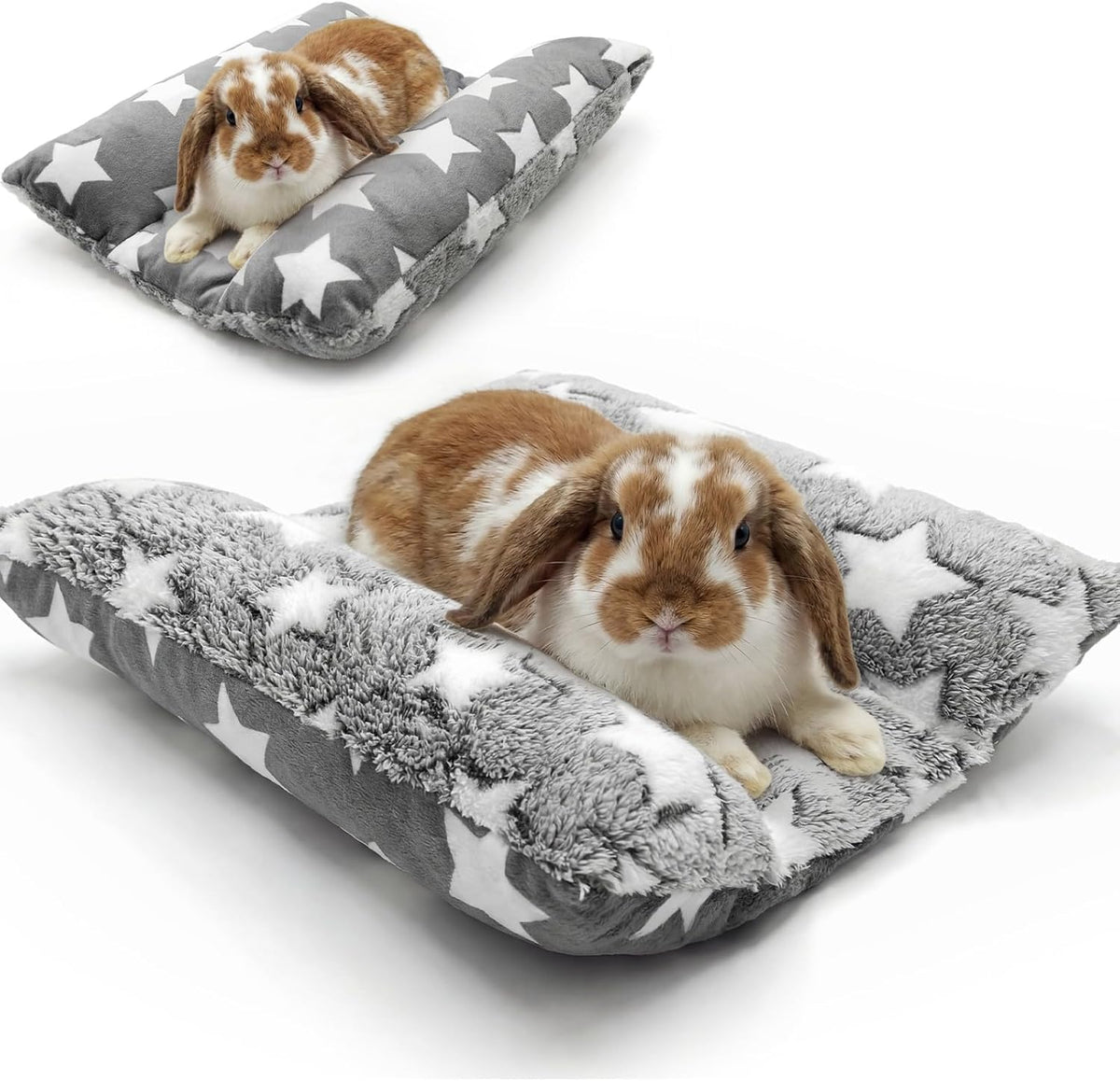 16.5 X 18in Washable Soft Rabbit Bed - Gray-Star
