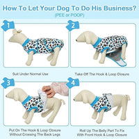 Kuoser Dog Recovery Suit for Dogs After Surgery,Professional Surgical Onesie for Female Male Dogs Spay Neuter,Soft Dog Surgery Suit Bodysuit for Abdominal Wounds Skin Disease,Blue Leopard L